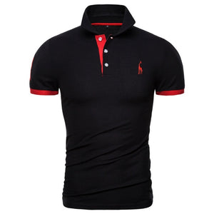 Dropshipping 13 Colors Brand Quality Cotton Polos Men Embroidery Polo Giraffe Shirt Men Casual Patchwork Male Tops Clothing Men