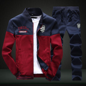 Jogger Suits for Men Sweat Men's Fashion Casual Sport Suit Zipper Coat+Pant Tracksuit Men Brand Clothing Men Outfit Set Clothes