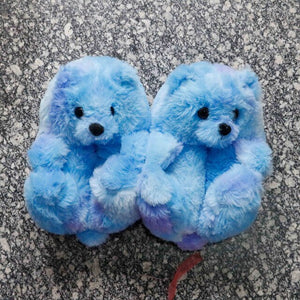 2021 Latest Stlye Teddy Bear Baby Slipper Warm Fur for Boy and Girl Suit 1-5 Years Old Kids Bedroom Indoor Slides