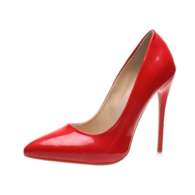 12CM Heels Brand New So Kate Classic Pumps Women High Heel Shoes Red Bottom Ladies Patent Leather Wedding Party Dress Pump 44 45
